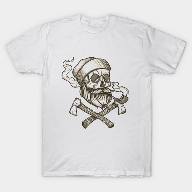 Lumberjack skull T-Shirt by Deniart